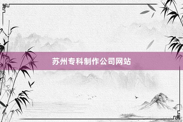 苏州专科制作公司网站